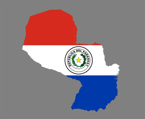 Παραγουάη Σημαία Εθνική Ευρώπη Έμβλημα Χάρτης Εικονίδιο Διάνυσμα Εικονογράφηση Αφηρημένη — Διανυσματικό Αρχείο