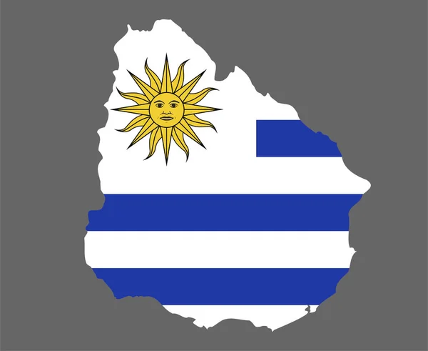 Mapa Emblema Bandeira Uruguai Icon Vector Illustration Abstract Design Element —  Vetores de Stock