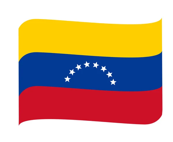 Bandera Venezuela Emblema Europa Nacional Cinta Icono Vector Ilustración Elemento — Archivo Imágenes Vectoriales