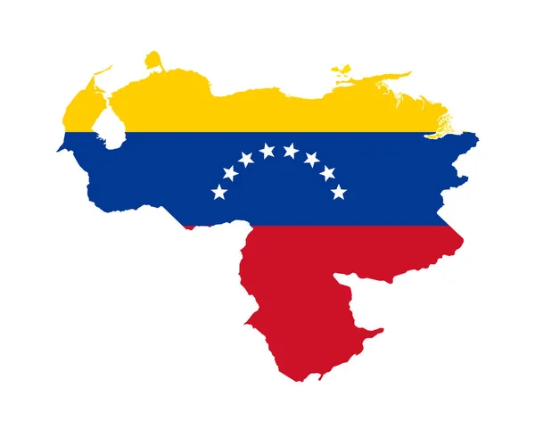 Bandera Venezuela Mapa Del Emblema Europa Nacional Icono Vector Ilustración — Archivo Imágenes Vectoriales