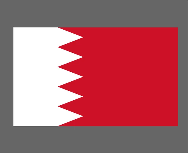 Bahrain Flagga Nationellt Asienemblem Symbolen Ikon Vektor Illustration Abstrakt Design — Stock vektor