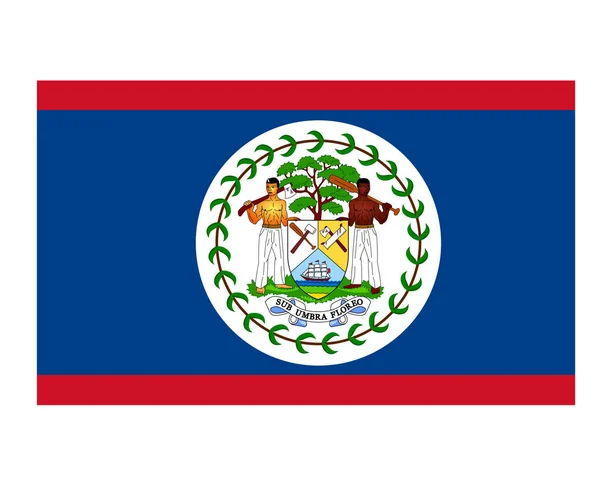 Belize Bayrağı Ulusal Asya Amblemi Simge Simgesi Simgesi Vektör Çizimi — Stok Vektör