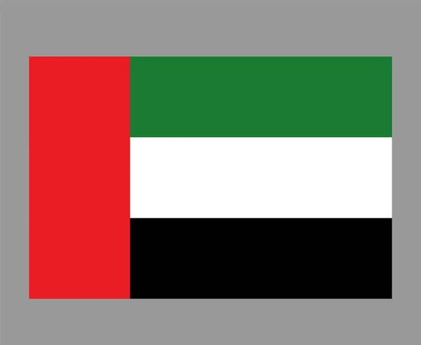 Bandera Los Emiratos Árabes Unidos Símbolo Emblema Asia Nacional Icono — Vector de stock