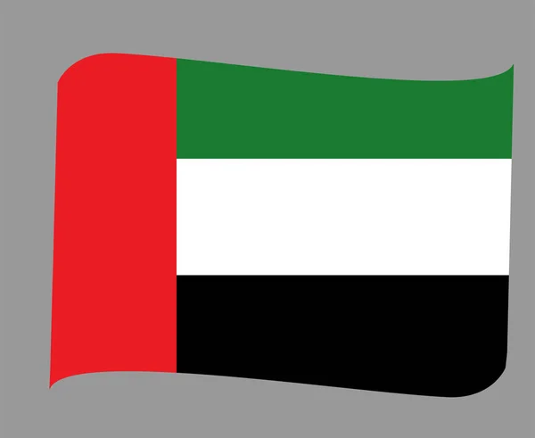 United Arab Emirates Flag National Asia Emblem Ribbon Icon Vector — стоковий вектор