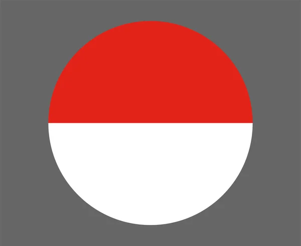 Indonésia Bandeira National Ásia Emblema Ícone Vetor Ilustração Resumo Elemento — Vetor de Stock