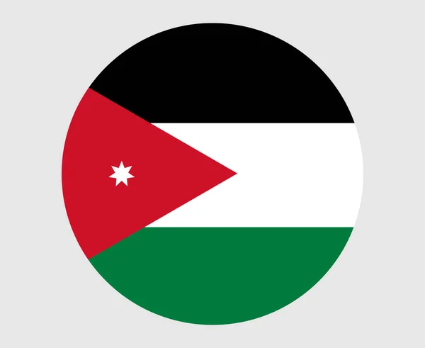 Bandera Jordania Emblema Asia Nacional Icono Vector Ilustración Elemento Diseño — Vector de stock
