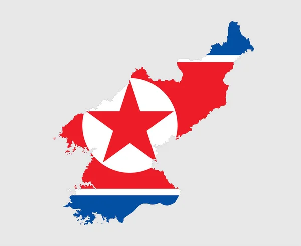 朝鲜国旗国家亚洲标志地图图标矢量图解摘要设计元素 — 图库矢量图片