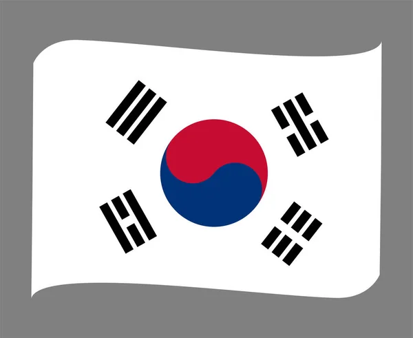 南韩国旗国家亚洲标志条带图标矢量图解设计元素 — 图库矢量图片
