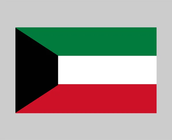 Bandeira Kuwait Símbolo Emblema Ásia Nacional Icon Ilustração Vetor Elemento —  Vetores de Stock