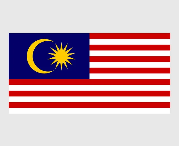 Bendera Malaysia Lambang Nasional Asia Lambang Ikon Vektor Ikon Ilustrasi - Stok Vektor