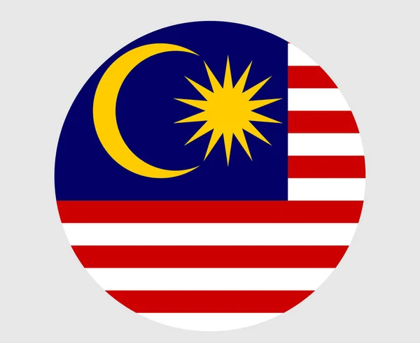 Malaysia Flagga Nationellt Asienemblem Ikon Vektor Illustration Abstrakt Design Element — Stock vektor