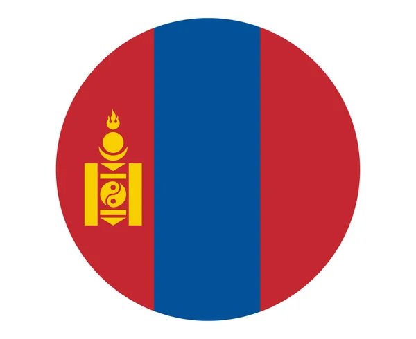 Mongoliets Flagga Nationellt Asienemblem Ikonvektor Illustration Abstrakt Design Element — Stock vektor