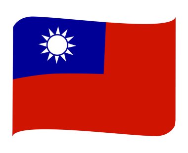 Tayvan Bayrağı Ulusal Asya Amblemi Simge Simgesi Vektör Resimleri Soyut Tasarım Elemanı