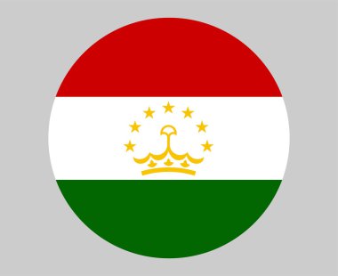 Tacikistan Bayrağı Ulusal Asya Amblem Simgesi Vektör İllüstrasyonu Soyut Tasarım Elemanı