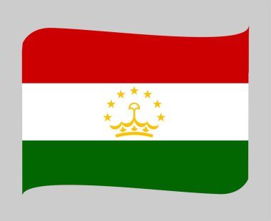 Tacikistan Ulusal Asya Bayrağı Amblem Simgesi Simgesi Vektör Resimleri Soyut Tasarım Elemanı