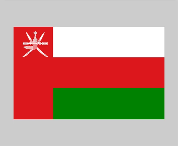 Oman Flaga Narodowa Azja Godło Symbol Ikona Wektor Ilustracja Abstrakcyjny — Wektor stockowy