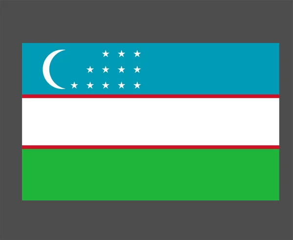 Uzbekistánská Vlajka Národní Znak Asie Symbol Ikona Vektor Ilustrace Abstrakt — Stockový vektor
