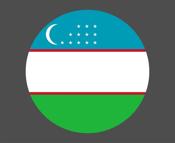 Uzbekistán Vlajka Národní Asie Znak Ikona Vektor Ilustrace Abstraktní Design — Stockový vektor