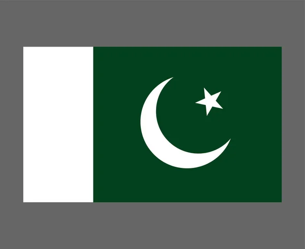 Paquistão Bandeira Nacional Ásia Emblema Símbolo Ícone Vetor Ilustração Resumo —  Vetores de Stock