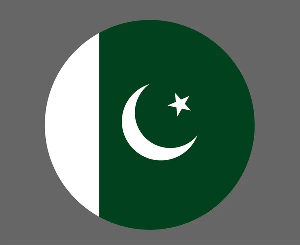 Pakistan Vlag Nationaal Azië Embleem Pictogram Vectorillustratie Abstract Ontwerp Element — Stockvector