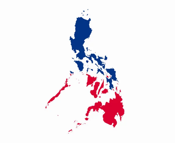 Philippines Flag National Asia Emblem Map Icon Vector Illustration Abstract — стоковий вектор