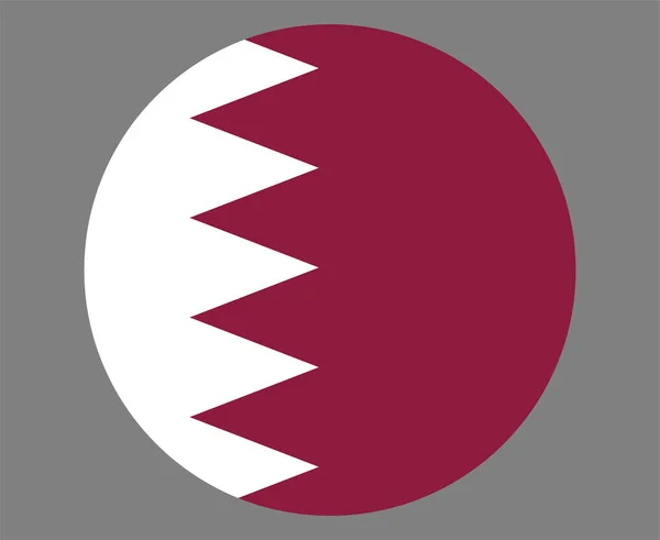Katar Flagge National Asia Emblem Icon Vector Illustration Abstraktes Gestaltungselement — Stockvektor