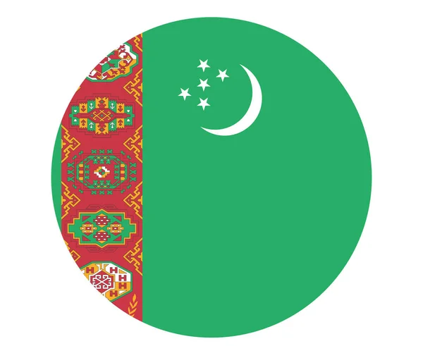 Turkmenistán Vlajka Národní Asie Symbol Ikona Vektor Ilustrace Abstraktní Design — Stockový vektor