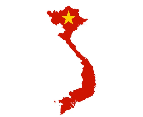 Bandera Vietnam Mapa Del Emblema Asia Nacional Icono Vector Ilustración — Archivo Imágenes Vectoriales