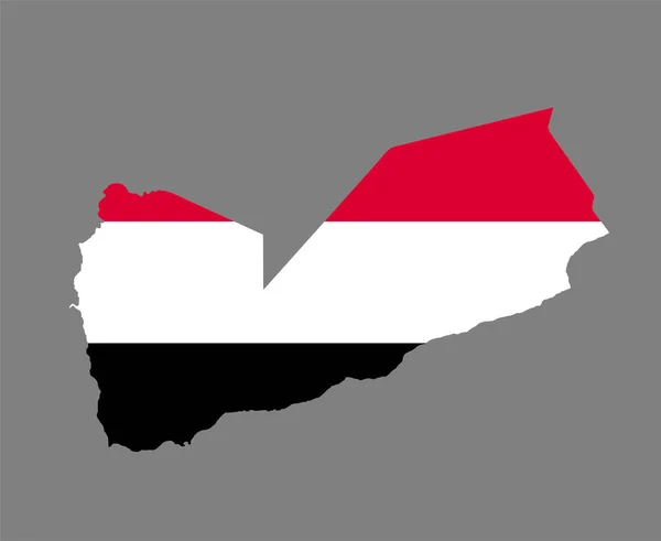 Mapa Del Emblema Yemen Bandera Icono Vector Ilustración Elemento Diseño — Vector de stock