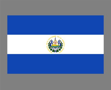 El Salvador Ulusal Kuzey Amerika Bayrağı Sembol Simgesi Simgesi Vektör İllüstrasyon Soyut Tasarım Elementi