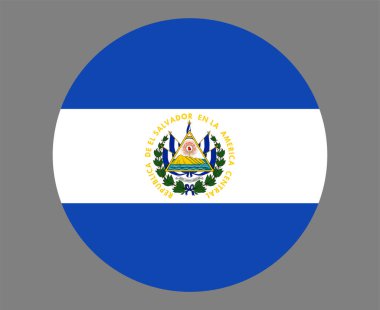El Salvador Bayrağı Ulusal Kuzey Amerika Amblem Simgesi Vektör Resimleri Soyut Tasarım Elemanı
