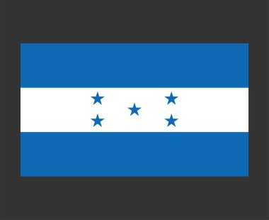 Honduras Bayrağı Ulusal Kuzey Amerika Amblem Sembol Simgesi Vektör İllüstrasyonu Soyut Tasarım Elemanı