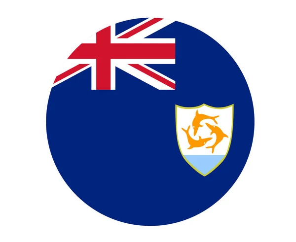 Anguilla Flag National North America Emblem Icône Illustration Vectorielle Élément — Image vectorielle