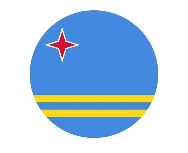 Aruba Zászló Nemzeti Észak Amerika Embléma Ikon Vektor Illusztráció Elvont — Stock Vector