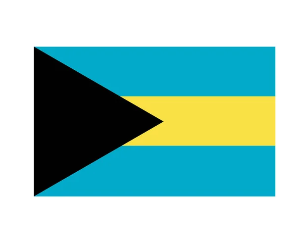 Σημαία Μπαχαμών Εθνική Βόρεια Αμερική Έμβλημα Σύμβολο Εικονίδιο Διάνυσμα Εικονογράφηση — Διανυσματικό Αρχείο
