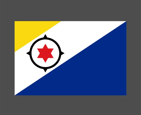 Bonaire Flag National North America Emblem Symbol Ikona Wektor Ilustracja — Wektor stockowy