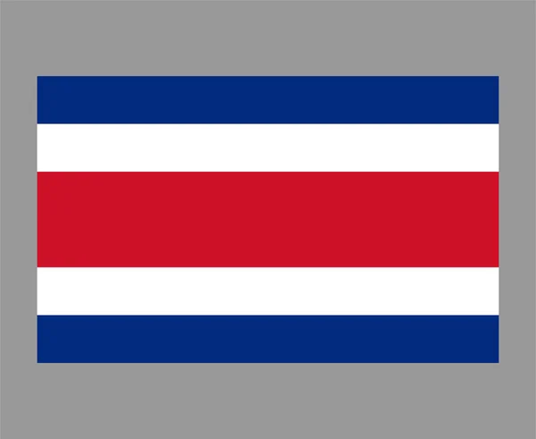 Kostaryka Flaga Narodowa Ameryka Północna Godło Symbol Ikona Wektor Ilustracja — Wektor stockowy