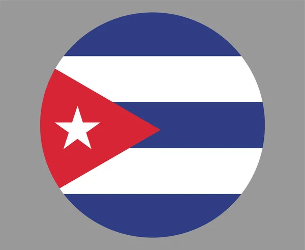 Bandera Cuba Emblema América Del Norte Icono Vector Ilustración Elemento — Archivo Imágenes Vectoriales