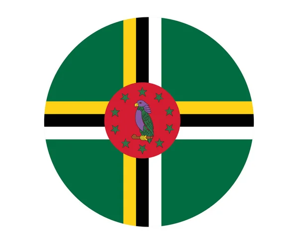 Dominica Flagge National Nordamerika Emblem Icon Vector Illustration Abstraktes Design — Stockvektor