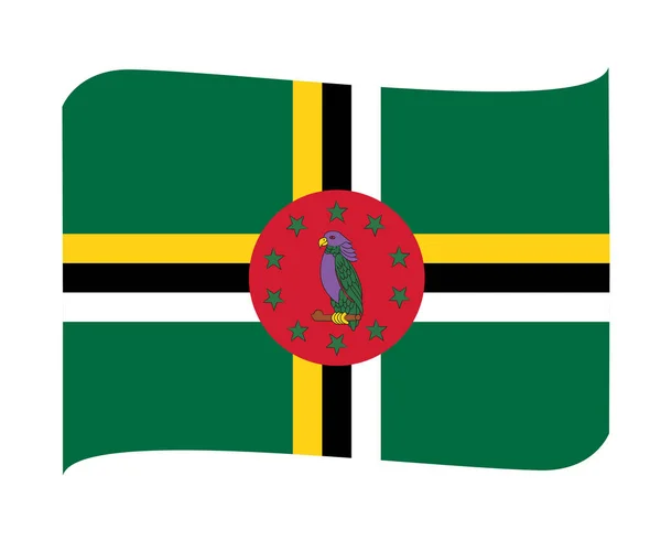 Dominica Flag National North America Emblem Band Ikon Vektor Illustration — Stock vektor