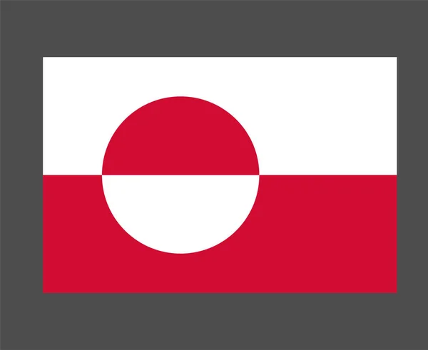 Bandeira Groenlândia National North America Emblem Symbol Icon Vector Illustration —  Vetores de Stock