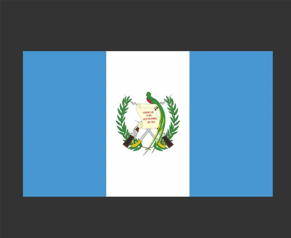 Guatemala Bandiera Nazionale Nord America Emblema Simbolo Icona Vettoriale Illustrazione — Vettoriale Stock