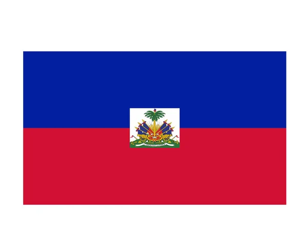 Σημαία Αϊτής Εθνική Βόρεια Αμερική Έμβλημα Σύμβολο Εικονίδιο Διάνυσμα Εικονογράφηση — Διανυσματικό Αρχείο
