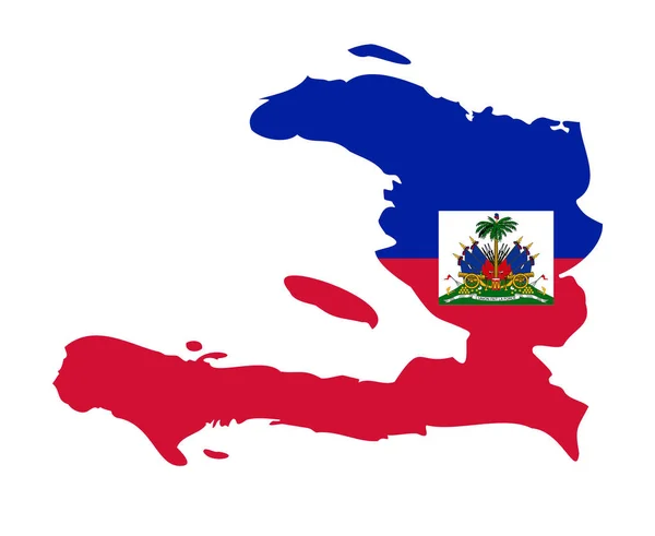 Haiti Bandiera Nazionale Nord America Emblema Mappa Icona Vettoriale Illustrazione — Vettoriale Stock