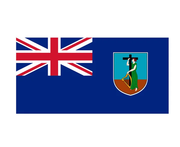 Symbole Emblème National Amérique Nord Drapeau Montserrat Illustration Vectorielle Élément — Image vectorielle