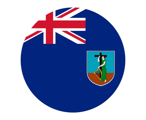 Flaga Montserrat Narodowa Ameryka Północna Godło Ikona Wektor Ilustracja Abstrakcyjny — Wektor stockowy