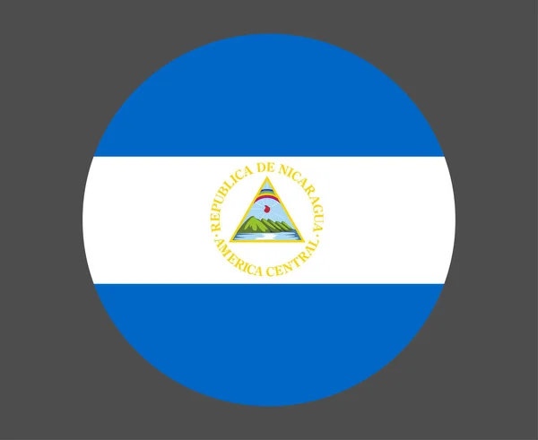 Nikaragua Bayrağı Ulusal Kuzey Amerika Amblem Simgesi Vektör Resimleri Soyut — Stok Vektör