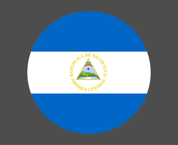 Σημαία Νικαράγουα National North America Emblem Εικονογράφηση Διάνυσμα Αφηρημένο Στοιχείο — Διανυσματικό Αρχείο