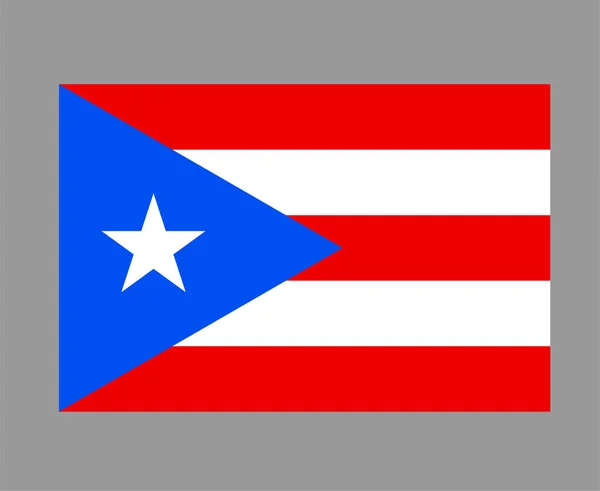 Drapeau Porto Rico Symbole Emblème National Amérique Nord Illustration Vectorielle — Image vectorielle