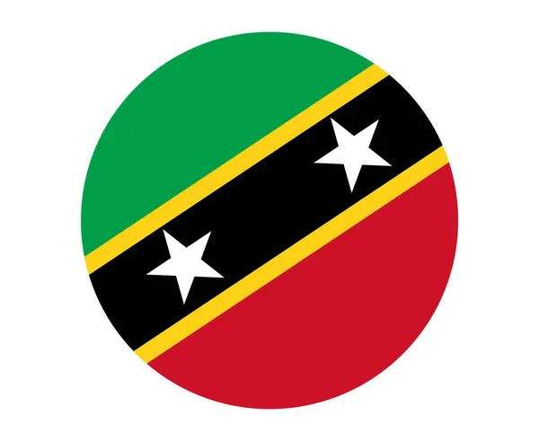 Saint Kitts Nevis Flag National North America Embléma Ikon Vektor — Stock Vector